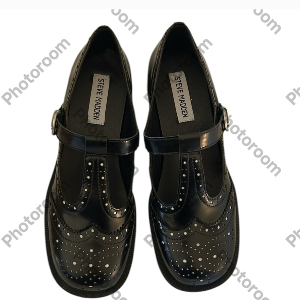 Y2K.90s .Steve Madden  Montage Black Leather  ,Mary jane Style .NWT.SZ,10M - Picture 6 of 7